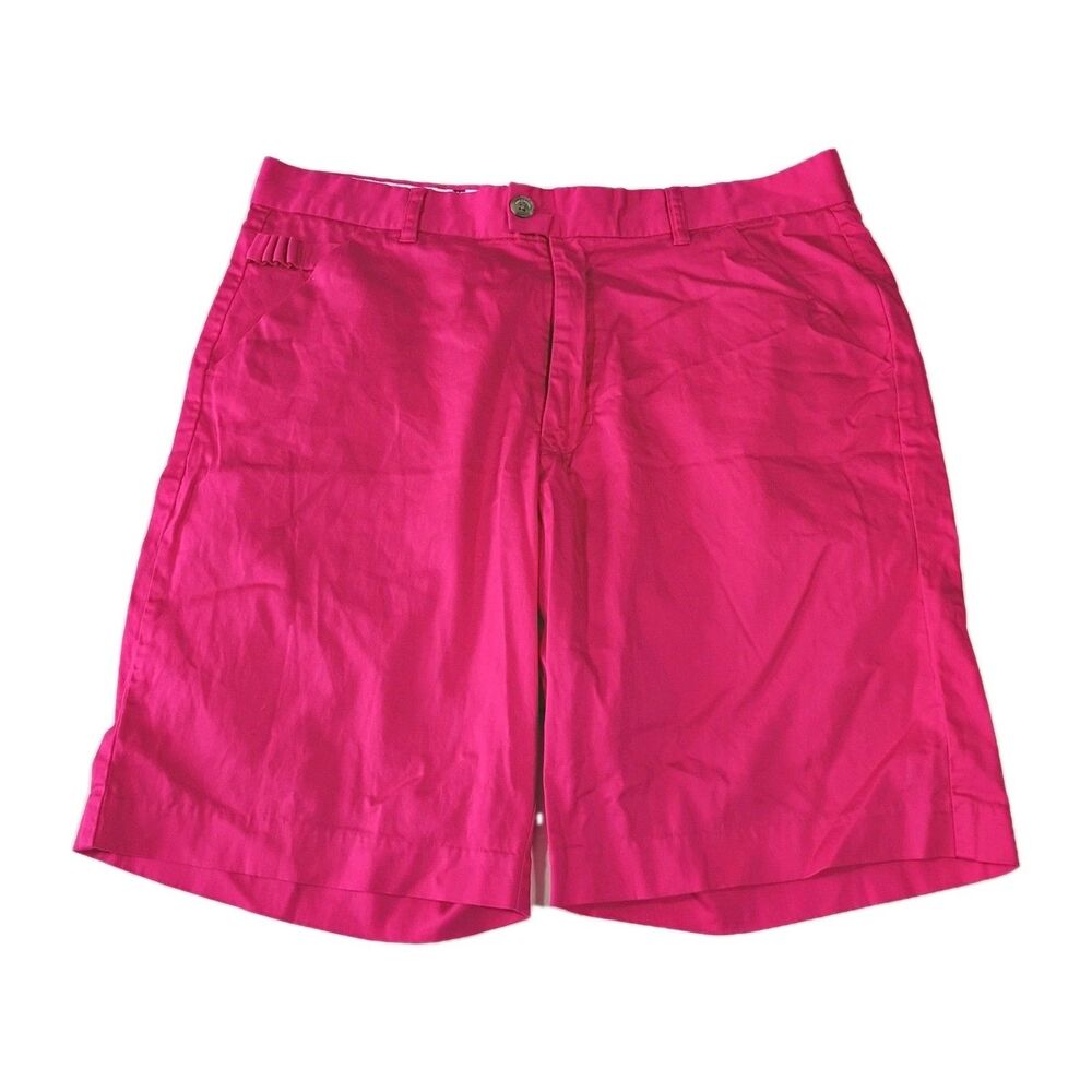 Royal & Awesome Chino Golf Shorts Bright Pink Deep Pockets Stretch 34 Preppy